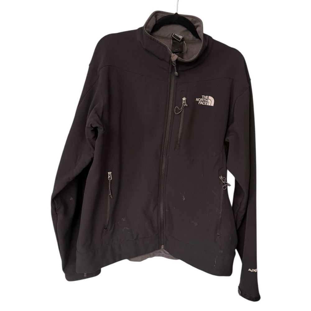 The North Face Apex Softshell Jacket Black Windproof Fleece Lined Size M